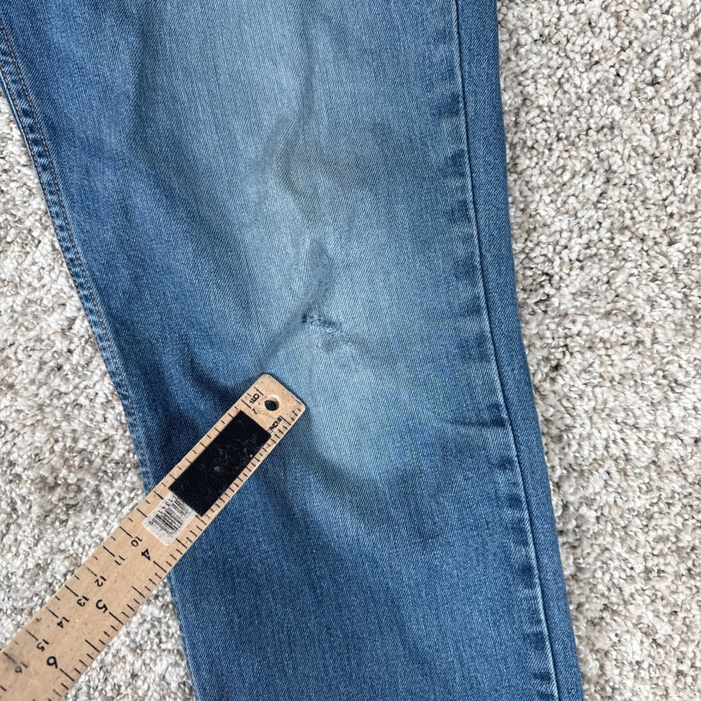 Levi's 511 Jeans Mens 34x32 Blue Medium Wash Distressed Denim Slim Fit - Picture 6 of 15